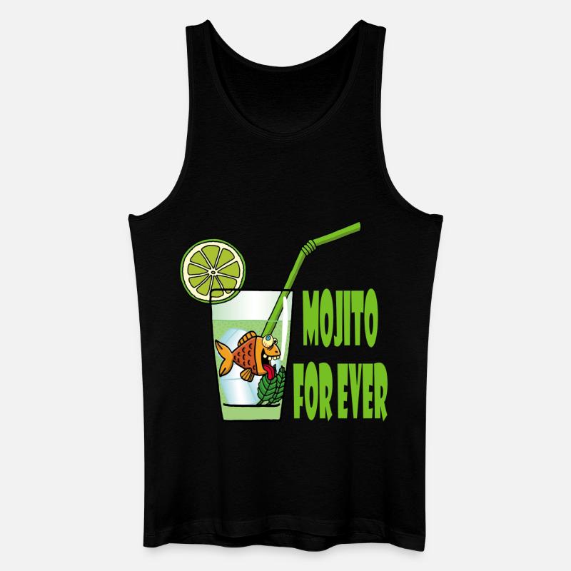 Mojito und Goldfisch - Männer Bio Tank Top - Schwarz