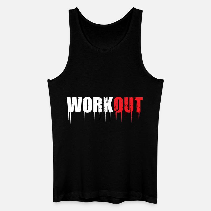 Workout - Männer Bio Tank Top - Schwarz