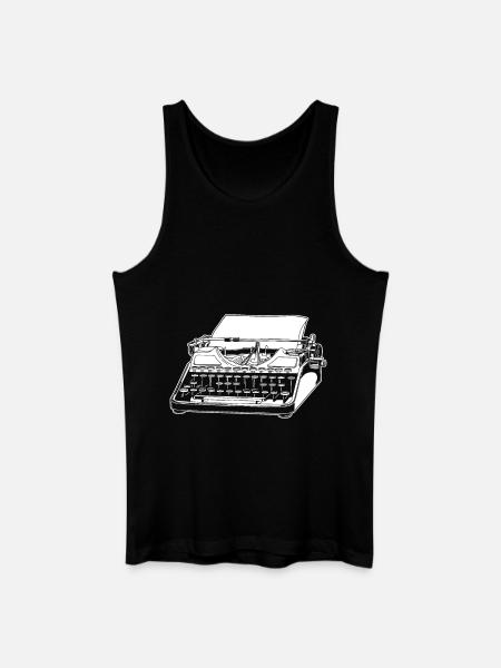 Machine à écrire - Débardeur bio Homme - noir