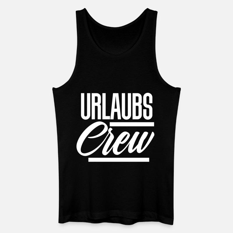 Urlaubs Crew - Männer Bio Tank Top - Schwarz
