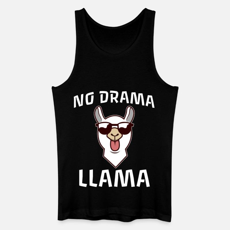 No Drama Llama - Männer Bio Tank Top - Schwarz