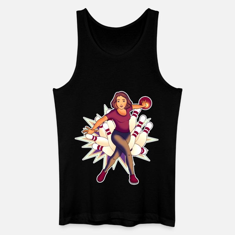 Bowling Queen - Männer Bio Tank Top - Schwarz