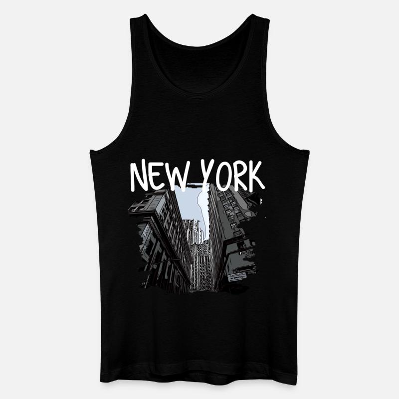 New York - Männer Bio Tank Top - Schwarz