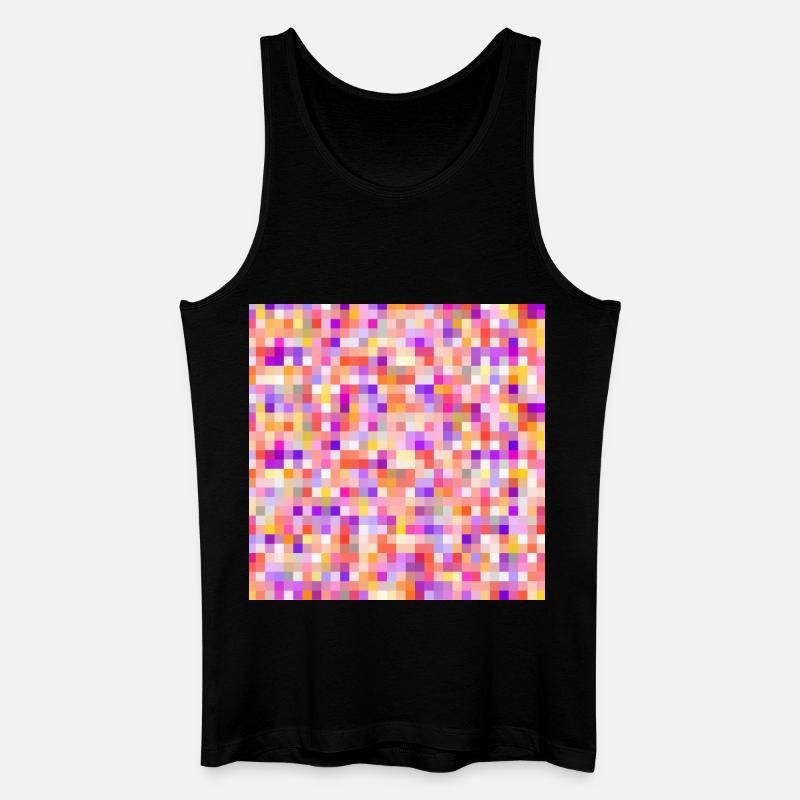 bunte Buttons farbige Buttons farbige Pins - Männer Bio Tank Top - Schwarz