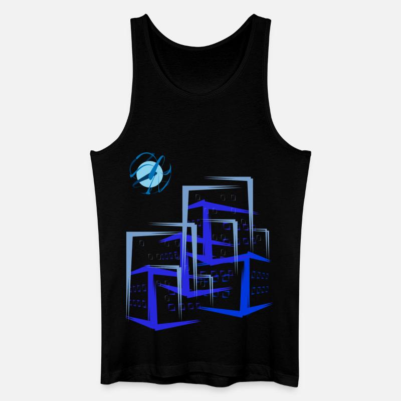Gebäude Wohnung Häuser - Männer Bio Tank Top - Schwarz