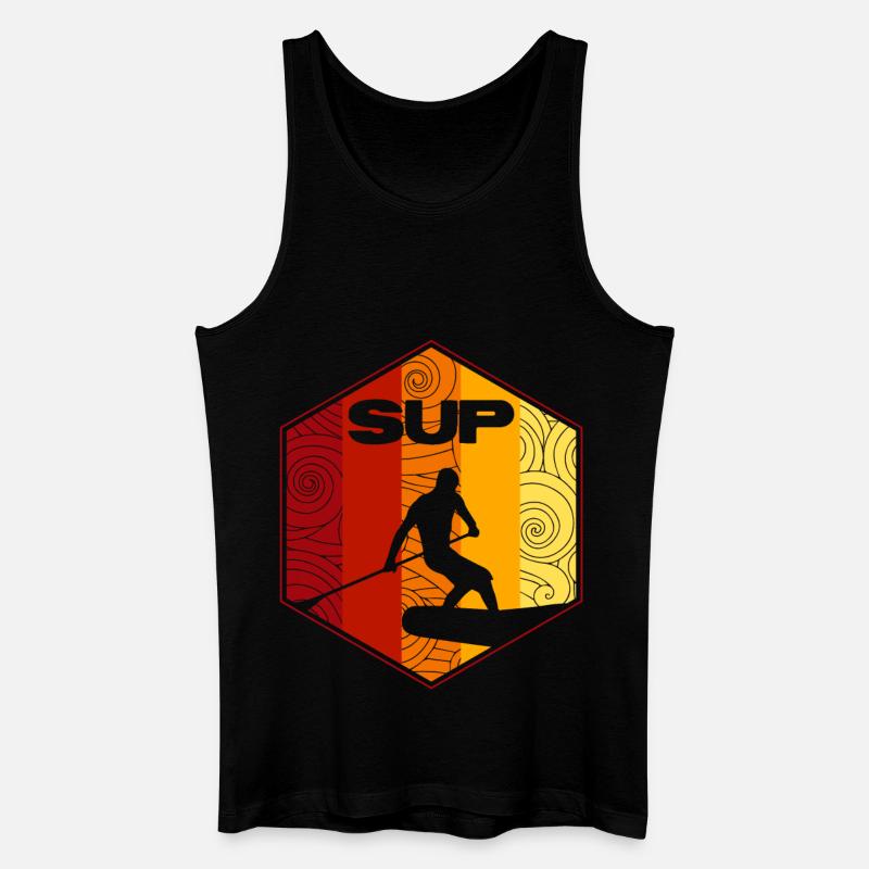 SUP Surf - Männer Bio Tank Top - Schwarz
