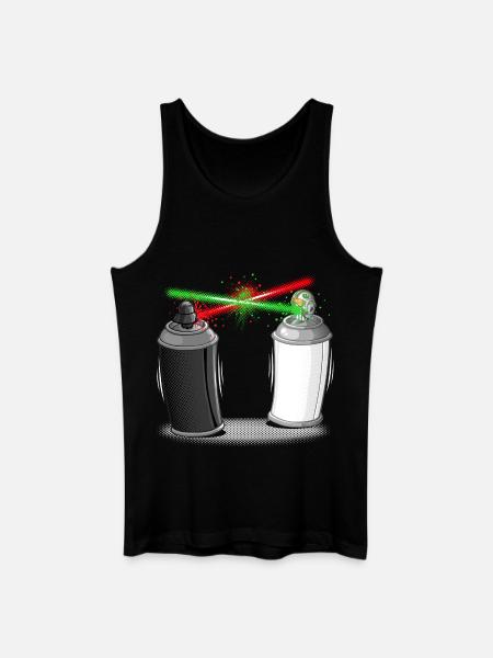 Graffiti wars - Männer Bio Tank Top - Schwarz