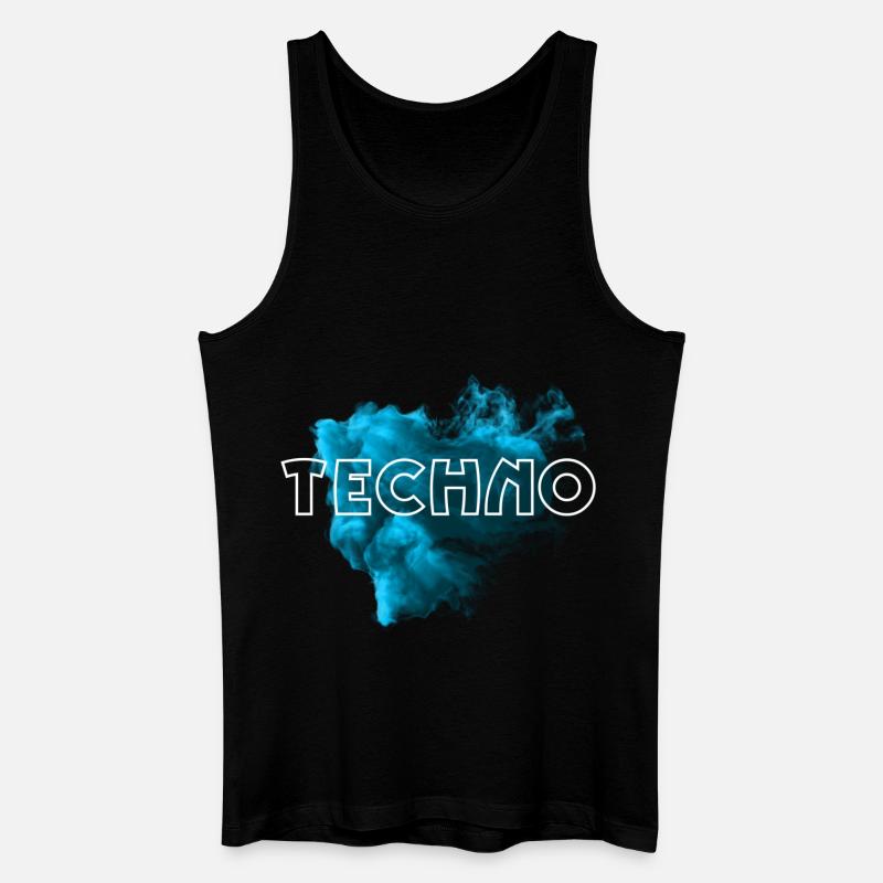 Techno - Männer Bio Tank Top - Schwarz