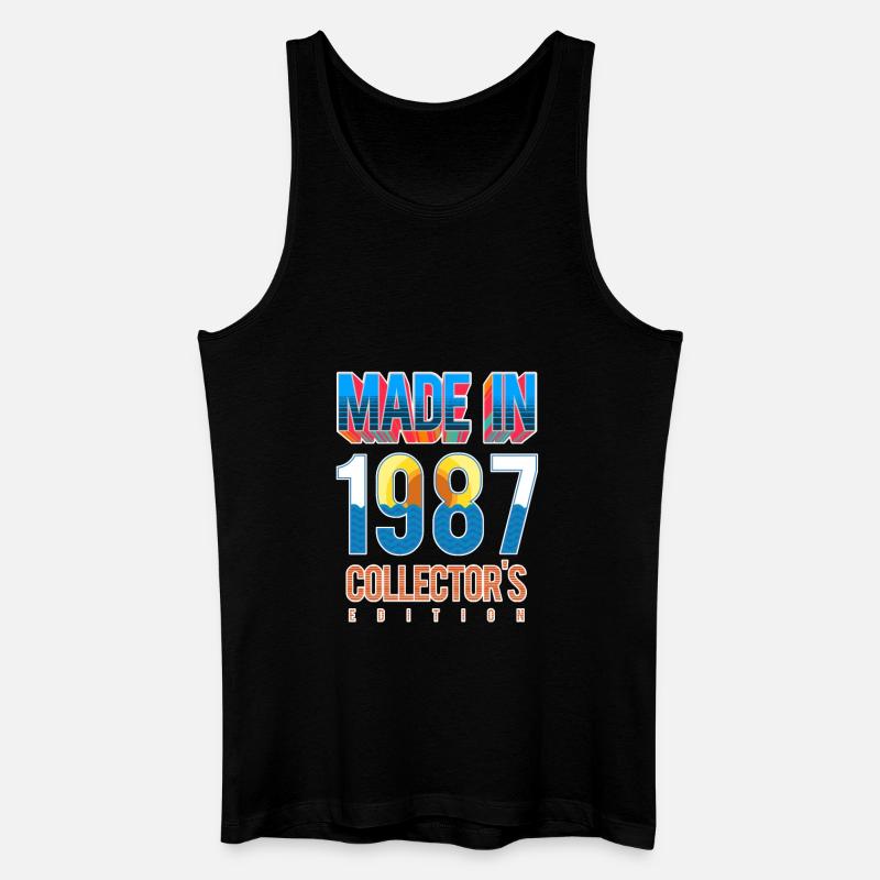1987 - Männer Bio Tank Top - Schwarz