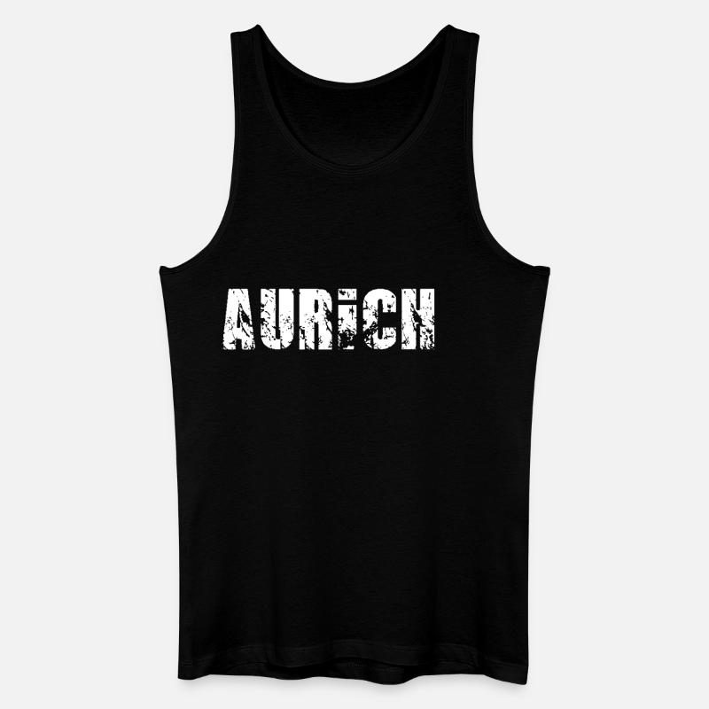 Aurich - Männer Bio Tank Top - Schwarz