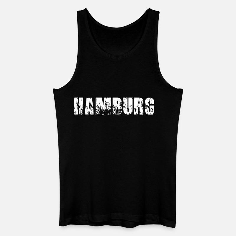 Hamburg - Männer Bio Tank Top - Schwarz