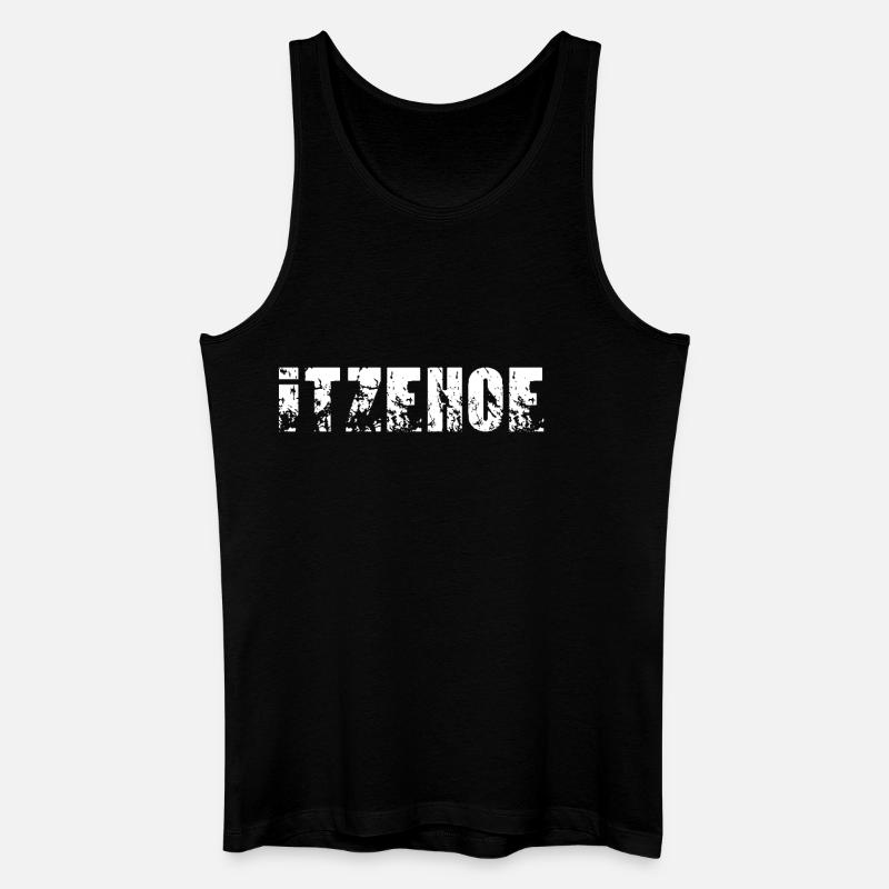 Itzehoe - Männer Bio Tank Top - Schwarz
