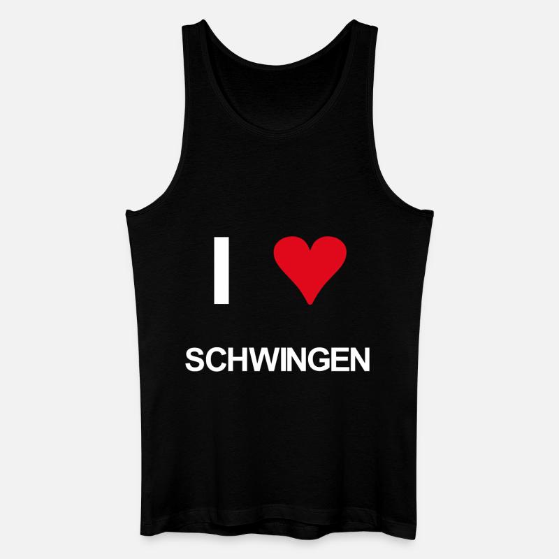 I love schwingen - Männer Bio Tank Top - Schwarz