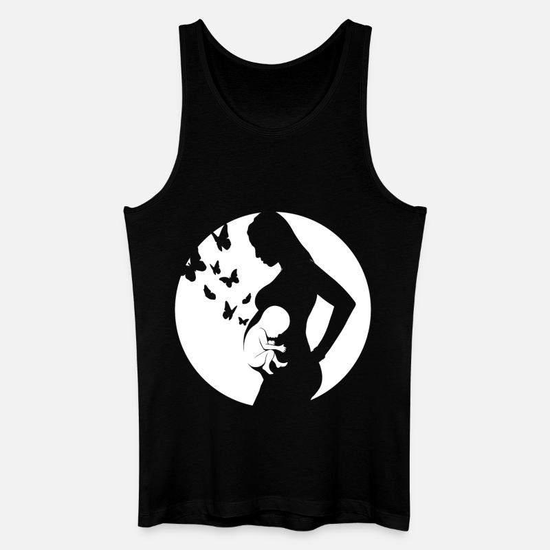 Mutter - Baby - Schwangerschaft - Männer Bio Tank Top - Schwarz