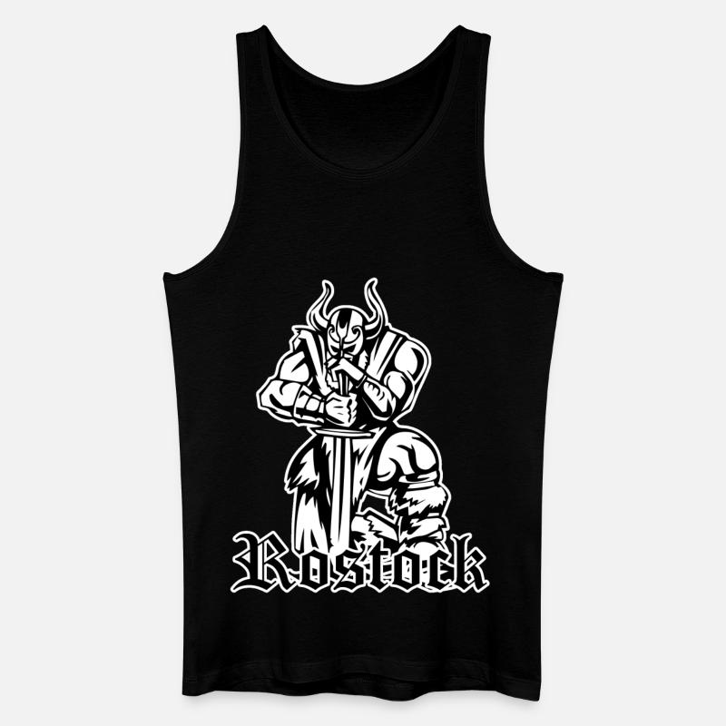 Rostock Wikinger - Männer Bio Tank Top - Schwarz