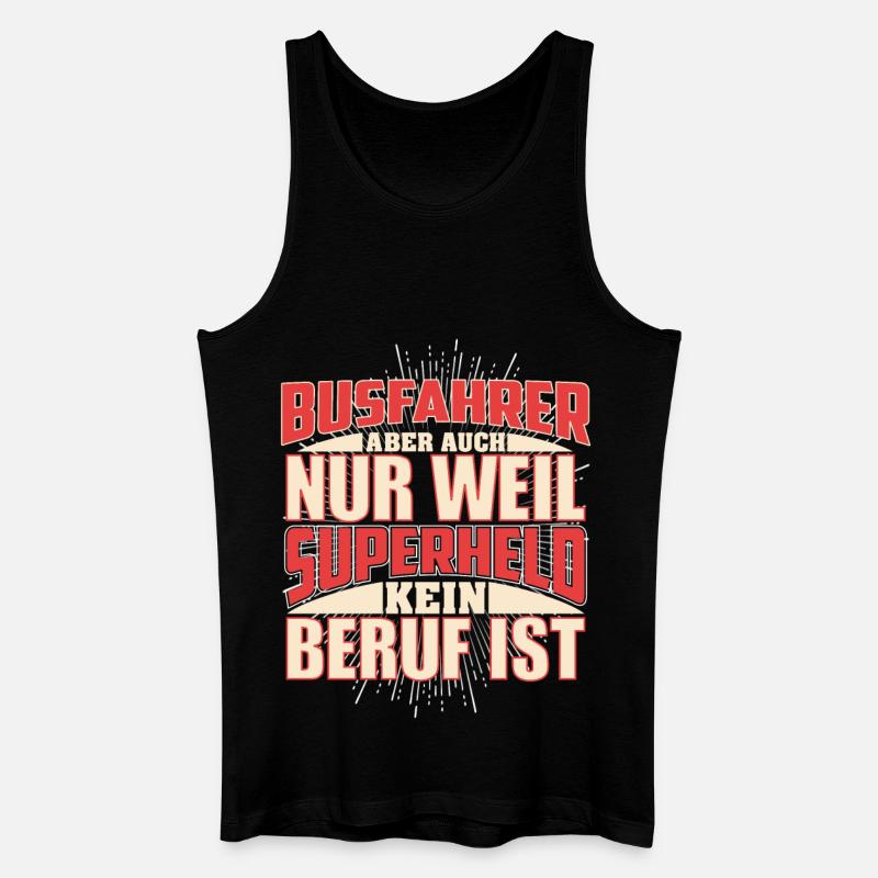 Busfahrer Superheld - Männer Bio Tank Top - Schwarz