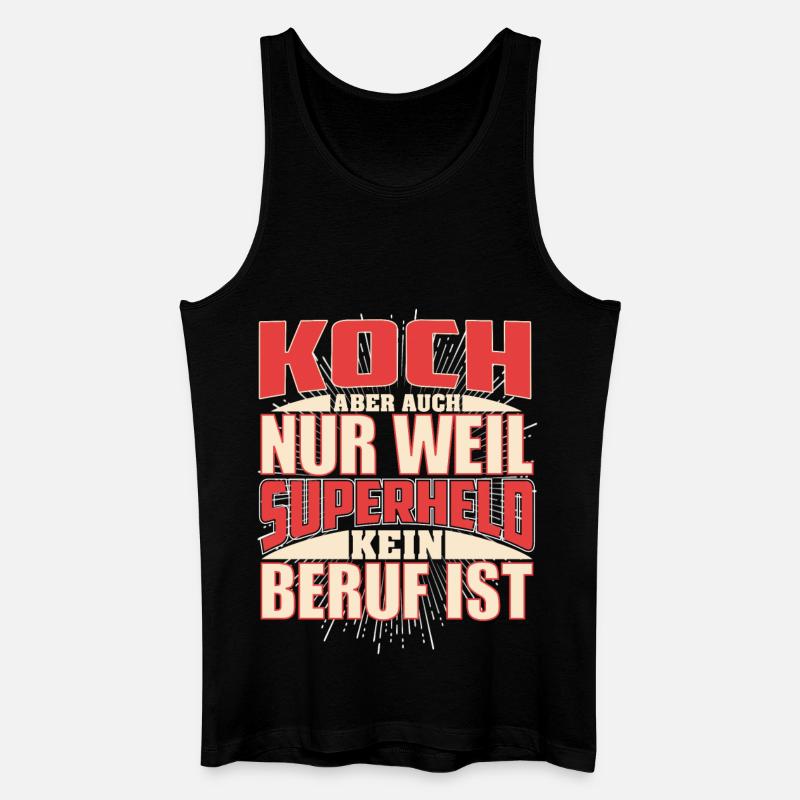 Koch Superheld - Männer Bio Tank Top - Schwarz