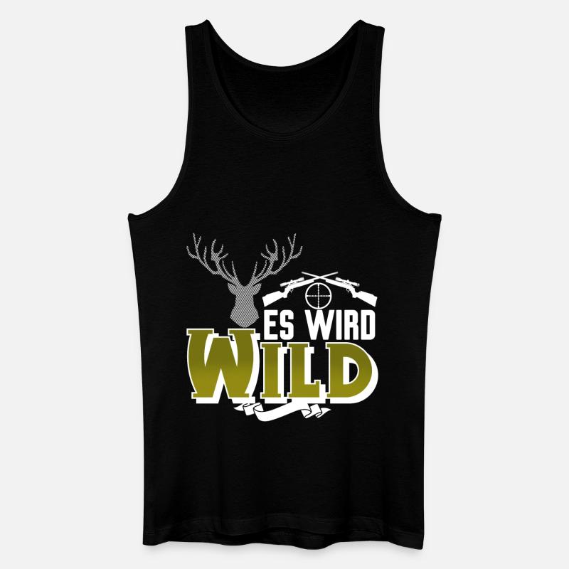 Jagen Jäger - Männer Bio Tank Top - Schwarz