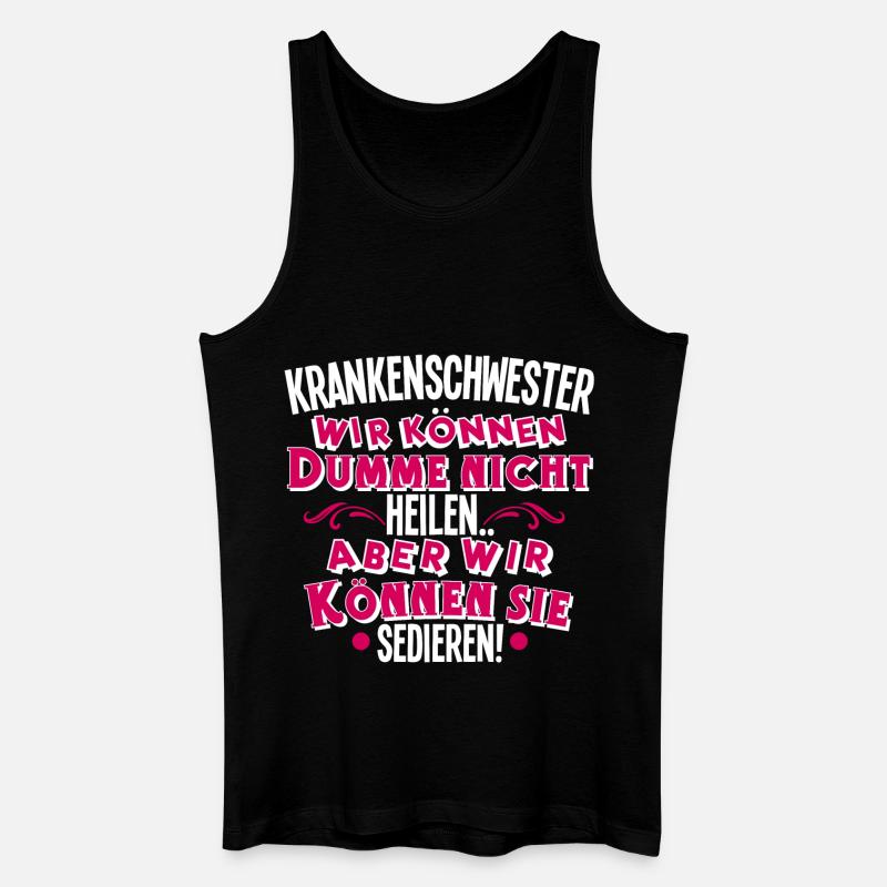 Krankenschwester - Männer Bio Tank Top - Schwarz
