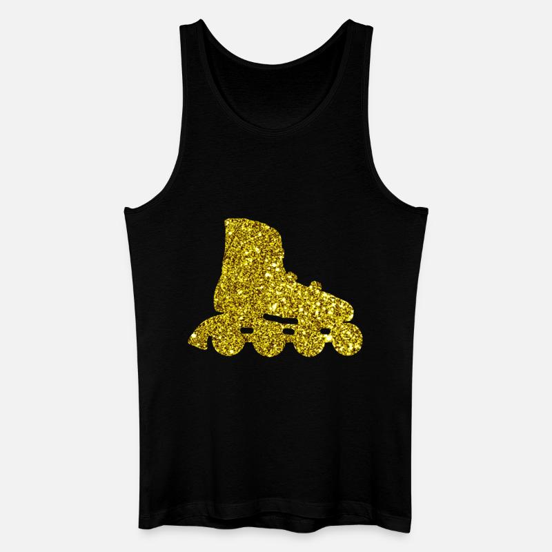 Gold Inline Skate - Männer Bio Tank Top - Schwarz