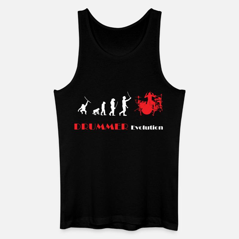 DRUMMER Evolution rot - Männer Bio Tank Top - Schwarz