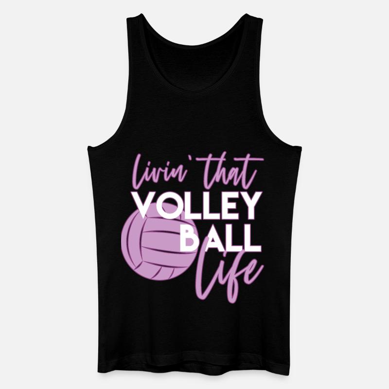 Volleyball - Männer Bio Tank Top - Schwarz