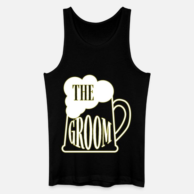 Bräutigam Bier - Männer Bio Tank Top - Schwarz