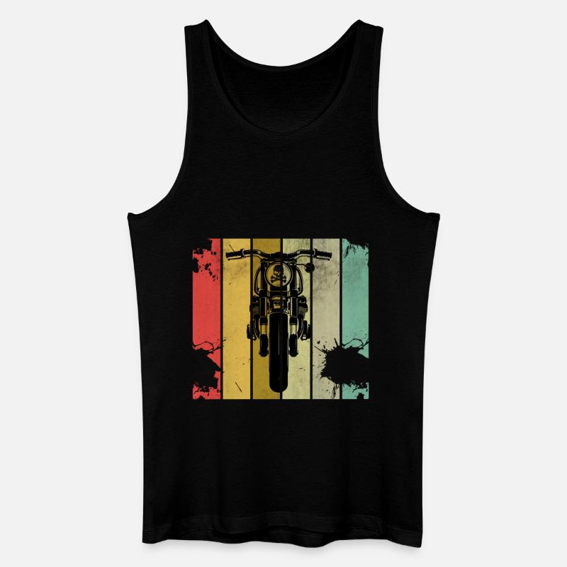 Motorrad Biker Retro - Männer Bio Tank Top - Schwarz