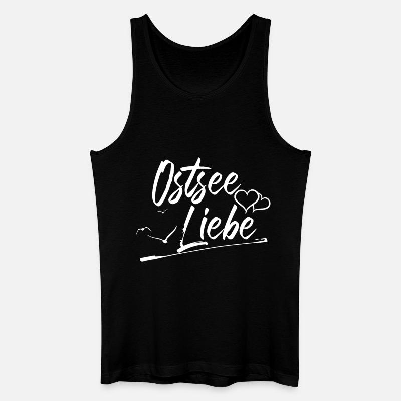 Ostsee Liebe - Männer Bio Tank Top - Schwarz