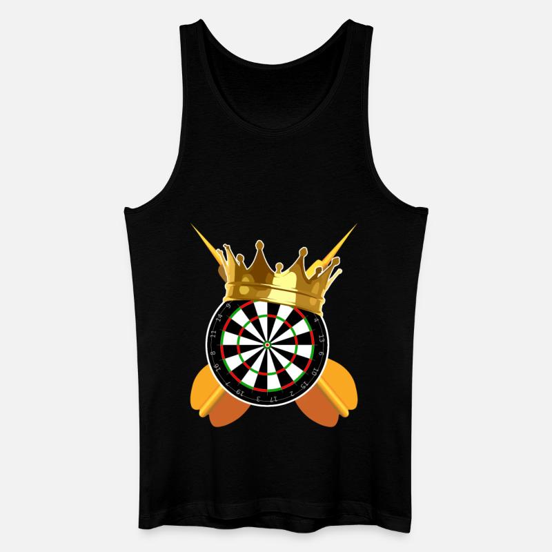Dartking Dart Dartpfeil - Männer Bio Tank Top - Schwarz