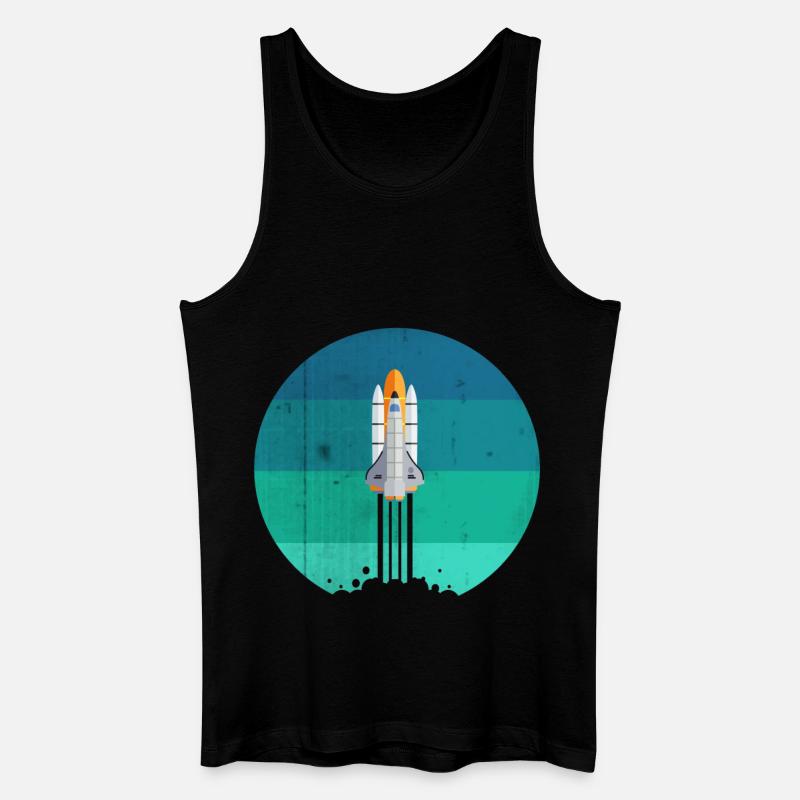 Raumfahrt Rakete Raketenstart - Männer Bio Tank Top - Schwarz