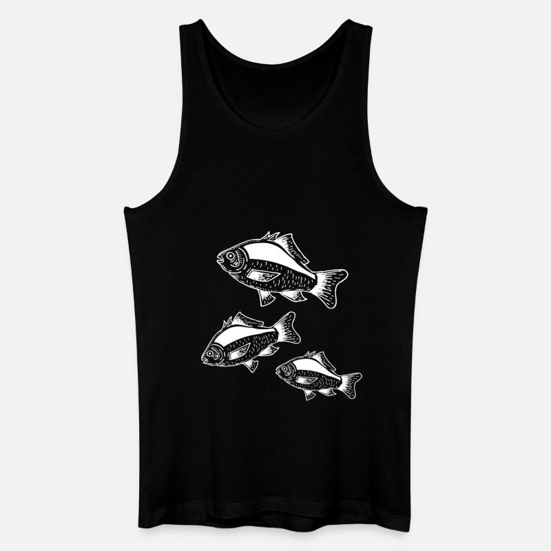 Fische - Männer Bio Tank Top - Schwarz