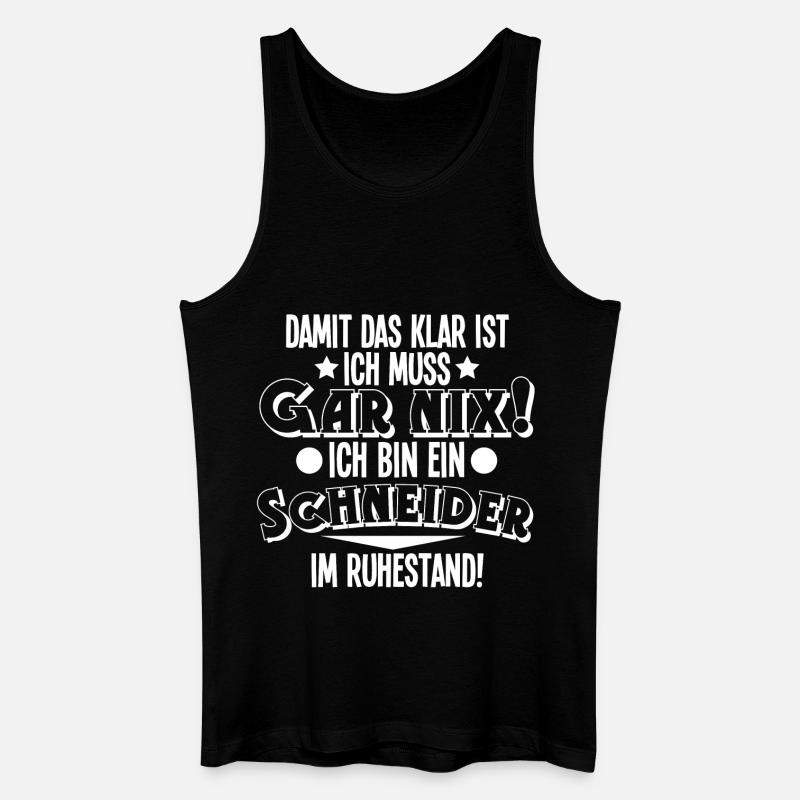 Schneider Rentner Ruhestand - Männer Bio Tank Top - Schwarz