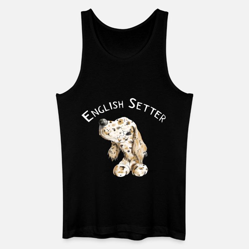 Englischer Setter I Hunde Comic Geschenk - Männer Bio Tank Top - Schwarz