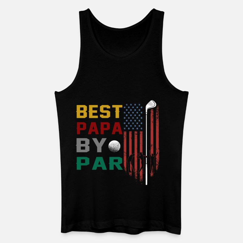 bester papa von par lustigem golf - Männer Bio Tank Top - Schwarz