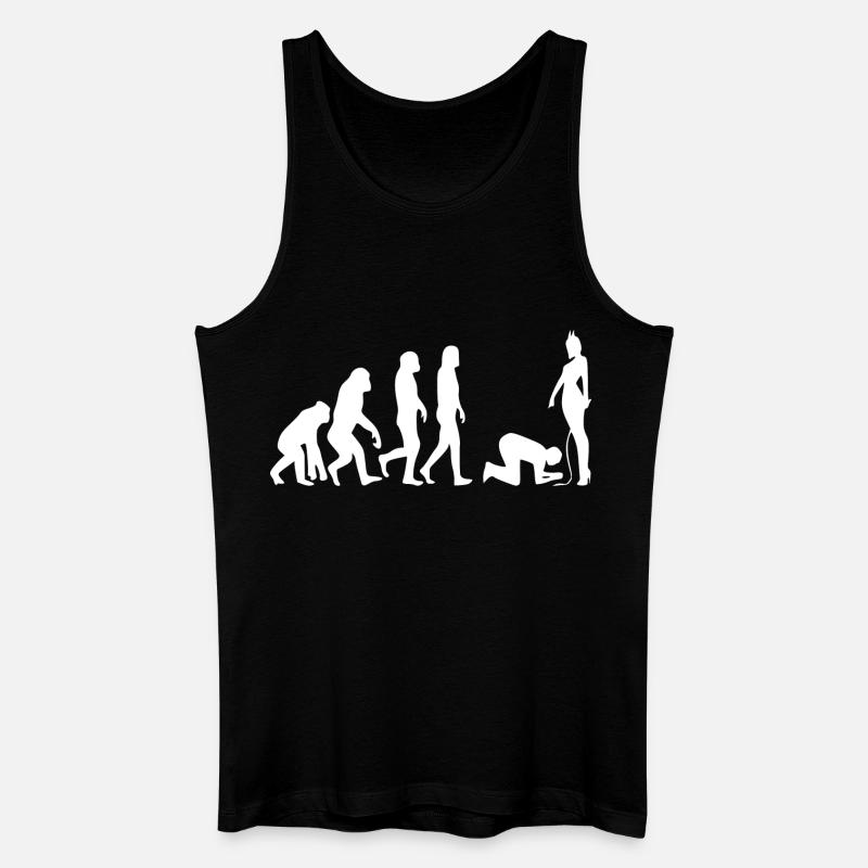 Evolution Mann - Männer Bio Tank Top - Schwarz