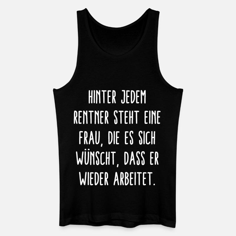 Hinter Jedem Rentner Eine Frau - Männer Bio Tank Top - Schwarz