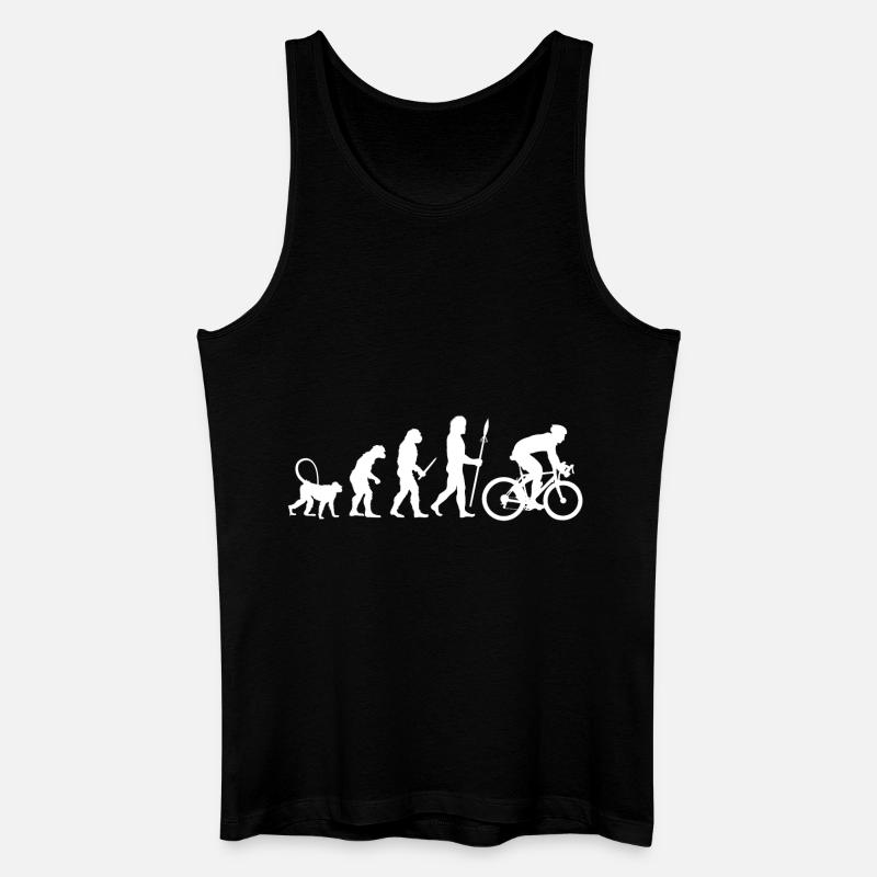 Evolution Radfahrer - Männer Bio Tank Top - Schwarz