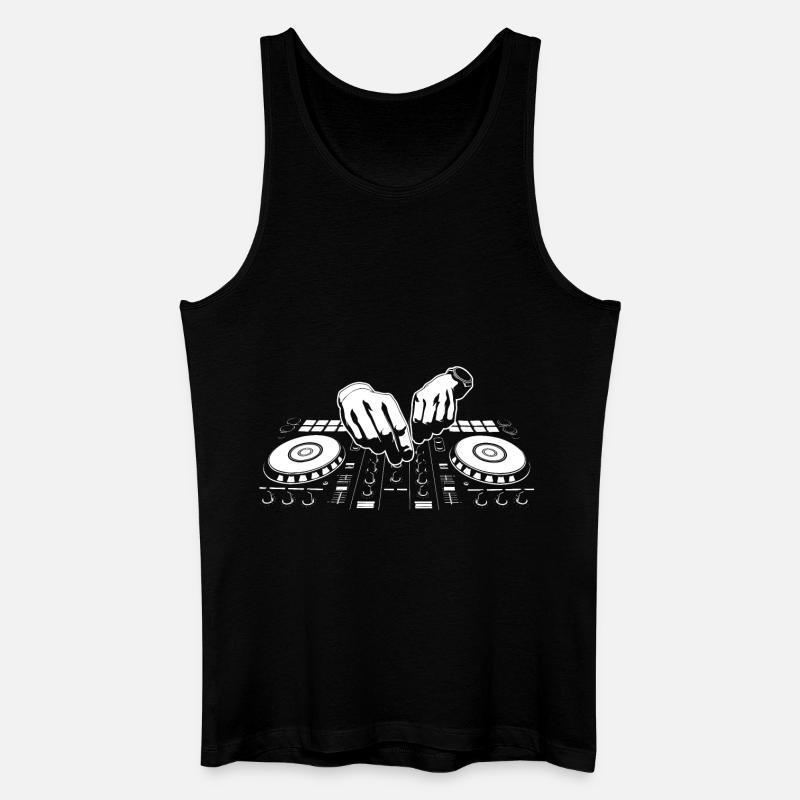 DJ - Männer Bio Tank Top - Schwarz