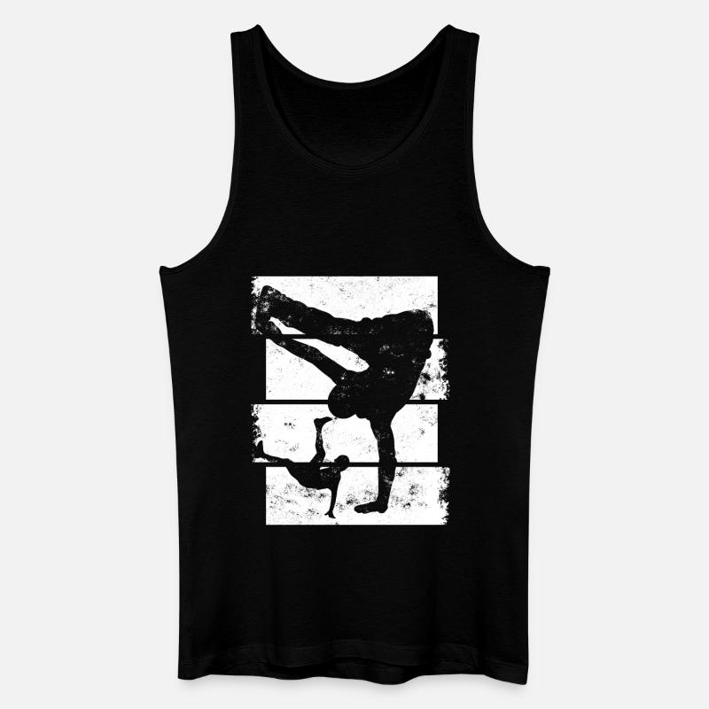 Breakdancer - Männer Bio Tank Top - Schwarz