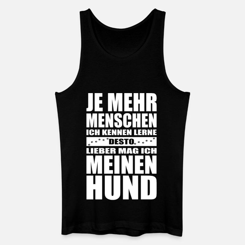 Lebensmotto Hundehalter Druck - Männer Bio Tank Top - Schwarz