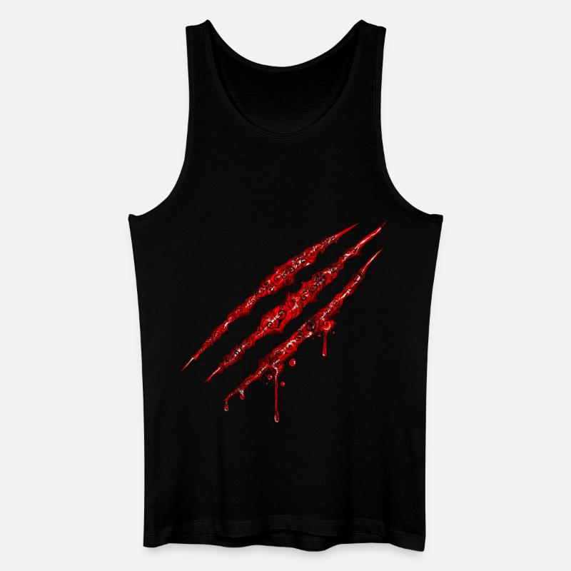 Swirly Claw Marks - Männer Bio Tank Top - Schwarz
