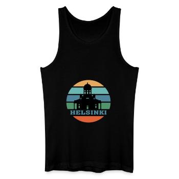 Helsinki City Skyline Finland Landmark - Men’s Organic Tank Top - black - Front