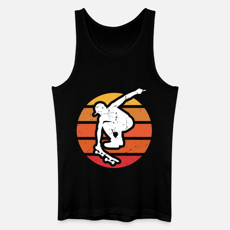 Skateboard - Männer Bio Tank Top - Schwarz