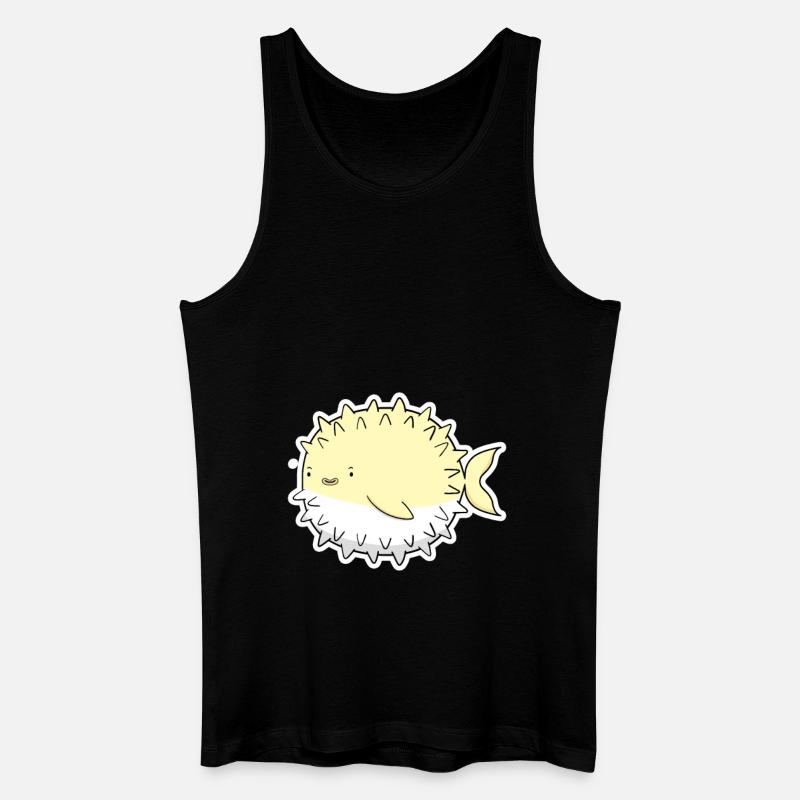 Pufferfisch - Männer Bio Tank Top - Schwarz