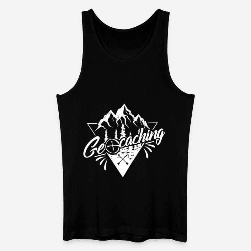 Geocaching - Männer Bio Tank Top - Schwarz