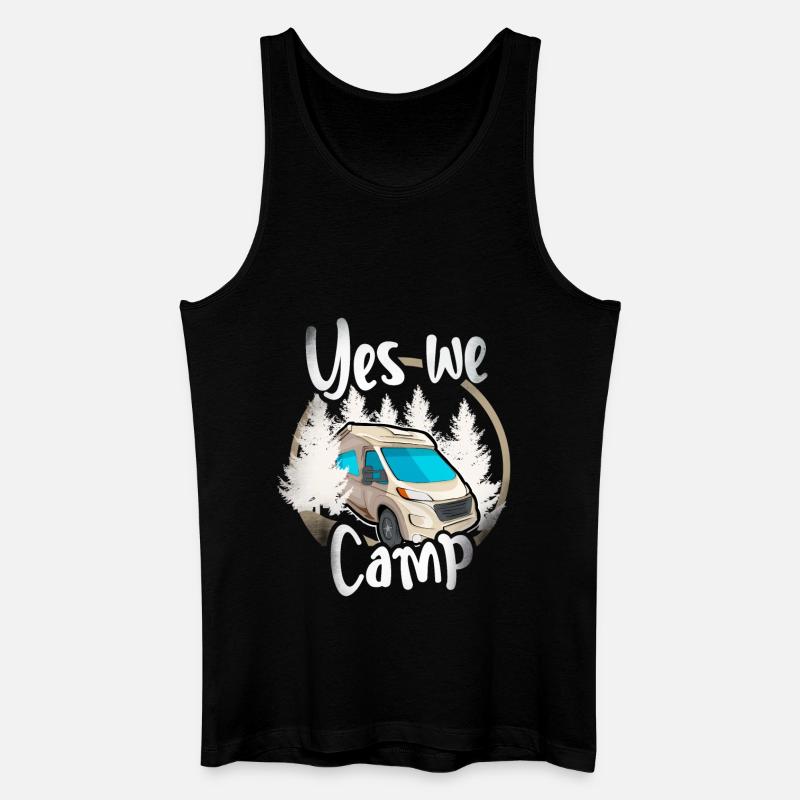 Yes We Camp - Männer Bio Tank Top - Schwarz