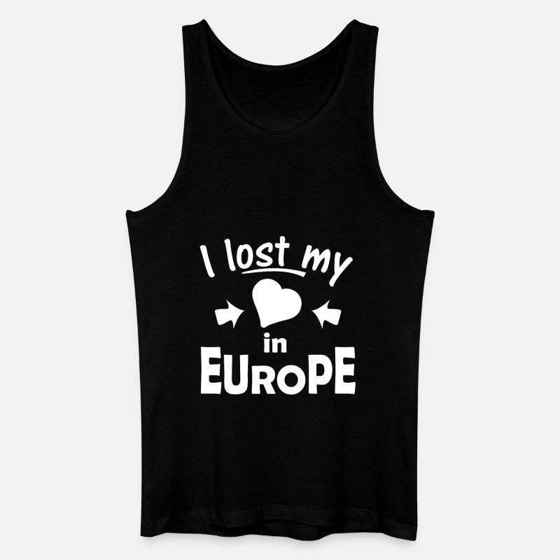 Europa - Männer Bio Tank Top - Schwarz