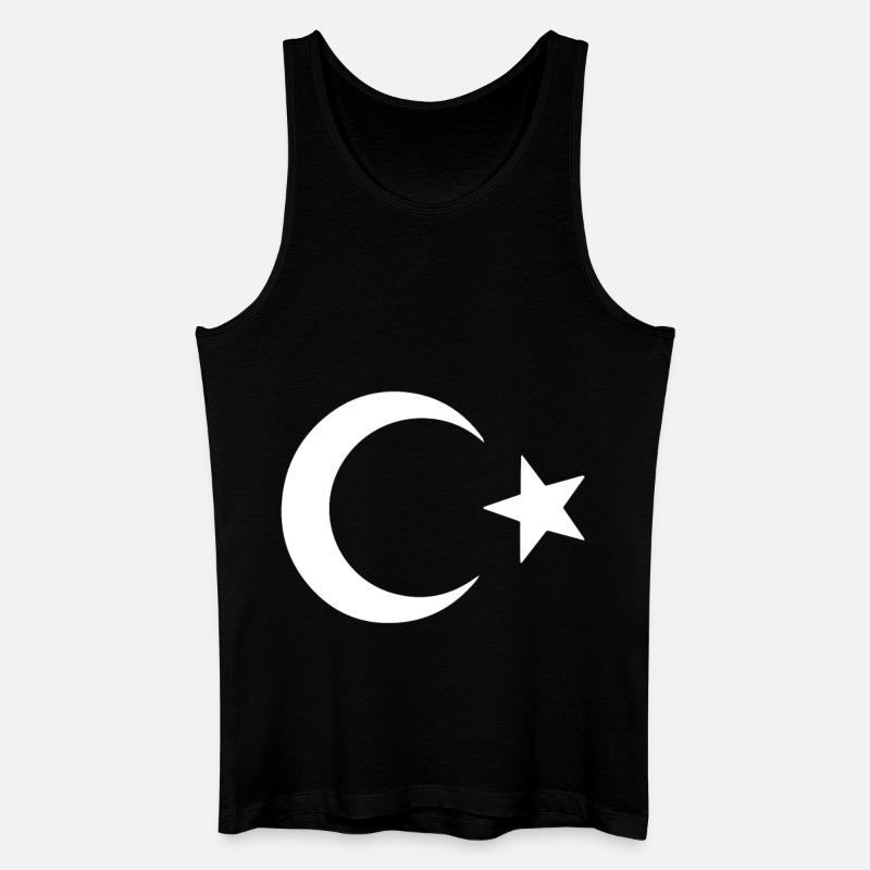 Pride and Tradition – Turkey Flag - Men’s Organic Tank Top - black