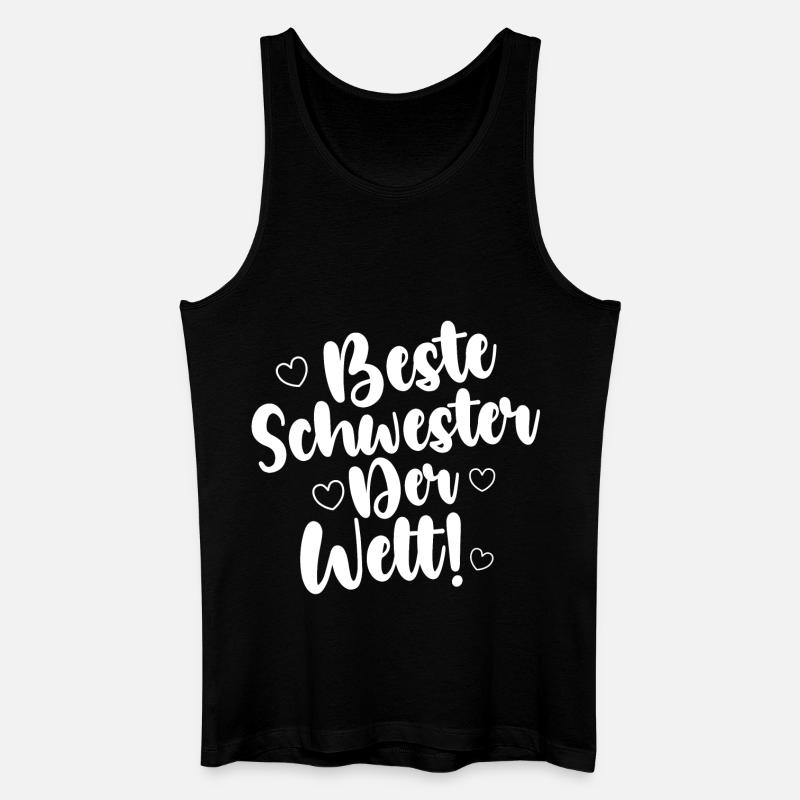 Beste Schwester Der Welt! - Männer Bio Tank Top - Schwarz